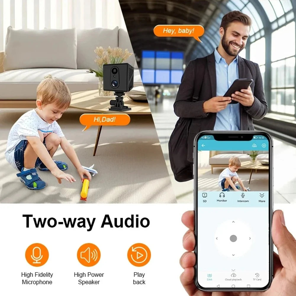 5MP 4G SIM Card Mini Camera - Indoor Night Vision Security Battery Powered Cam - stepyours.com