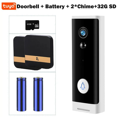 Tuya 1080P WiFi Doorbell Never Miss A Visitor Wireless Alexa - stepyours.com