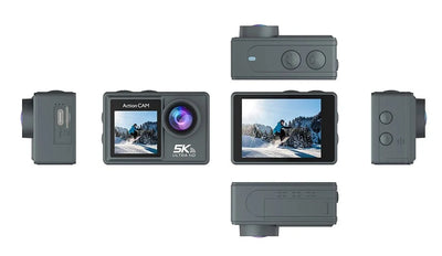 Adventure Ready Action Camera 5K 4K60FPS Dual IPS Touch LCD Waterproof 30M - stepyours.com