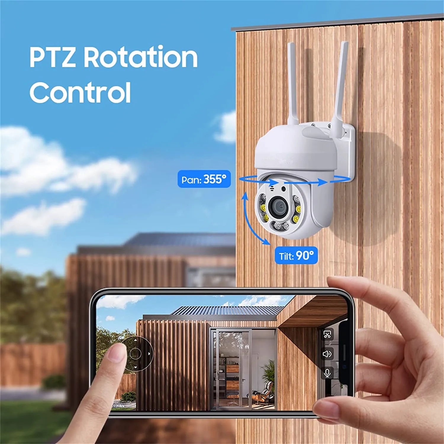 Tuya 4MP PTZ WiFi Outdoor Camera IP66 Weatherproof 5G Dual Band Security - stepyours.com