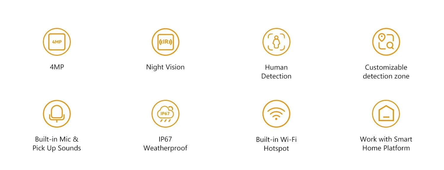 IMOU Ranger 4MP Bullet Lite Indoor Outdoor Security Camera AI Detection - stepyours.com