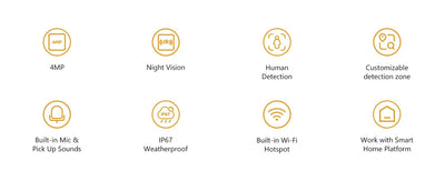 IMOU Ranger 4MP Bullet Lite Indoor Outdoor Security Camera AI Detection - stepyours.com