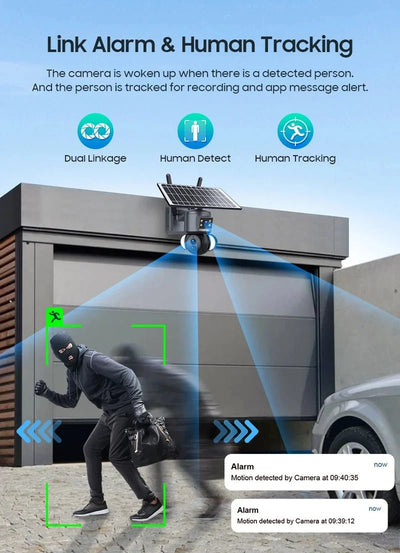 SHIWOJIA 4K 8MP Solar Camera With 4G SIM WiFi Color Night Vision PTZ Dual Lens - stepyours.com