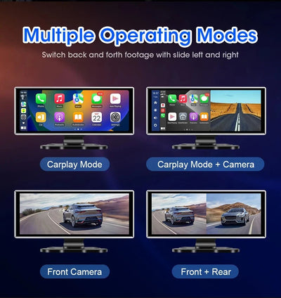11.26 Inch 4K Dual Lens Dash Cam With Wireless CarPlay Android Auto GPS WiFi - stepyours.com