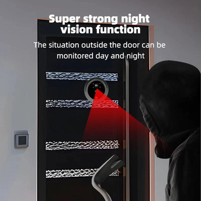 HD Peephole Doorbell 4.3 Inch Live View 1MP Night Vision - stepyours.com