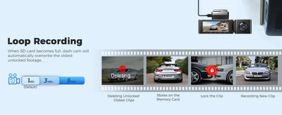 AZDOME 4K Dash Cam M550 Max GPS WiFi Car DVR 3.18Inch Screen Rear Cam - stepyours.com