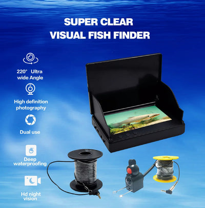 Portable Fish Depth Finder Handheld 1080P Underwater Camera With 4.3 Inch LCD - stepyours.com