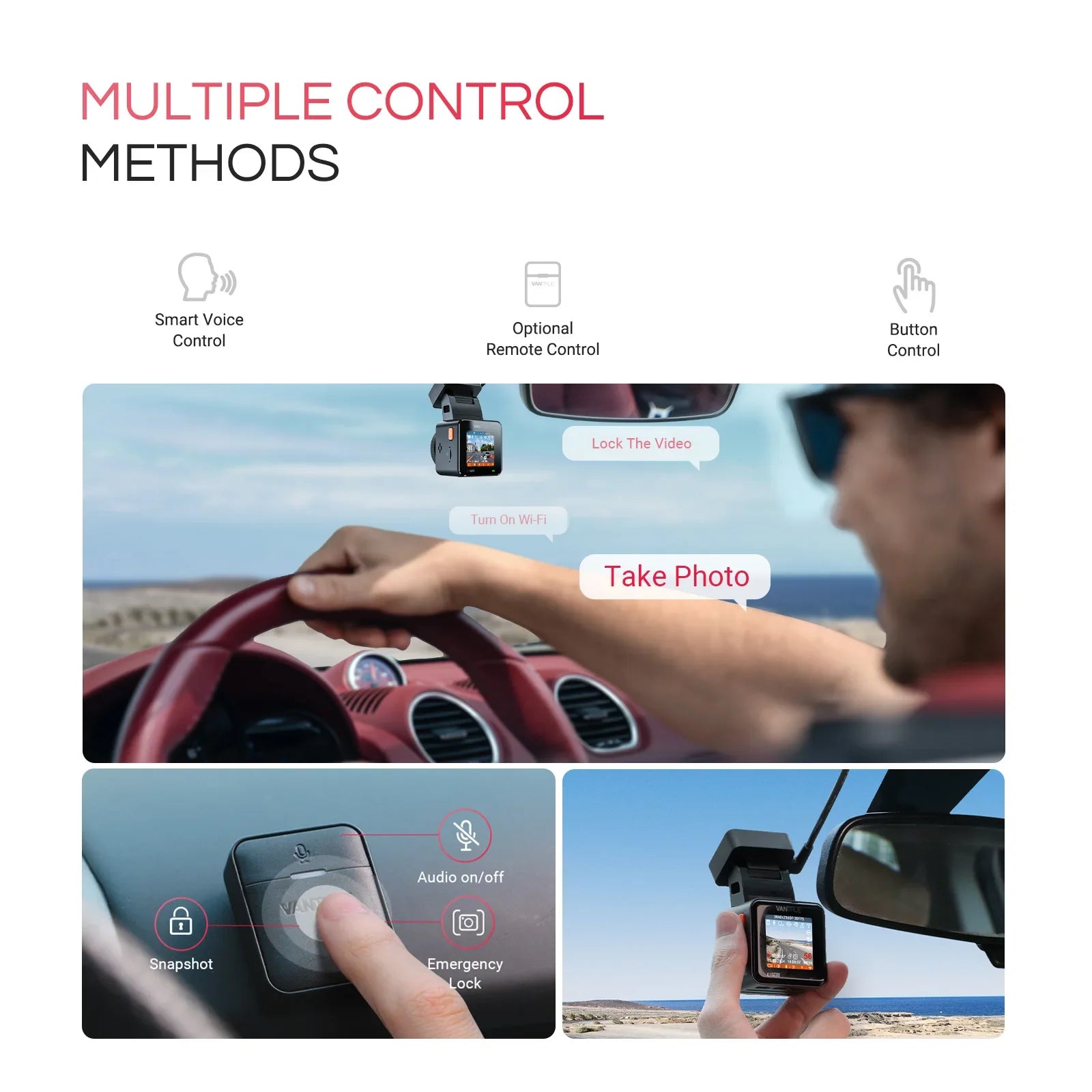 Vantrue E1 Pro 4K Mini Dash Cam Starvis Night Vision HDR WiFi GPS 1TB - stepyours.com