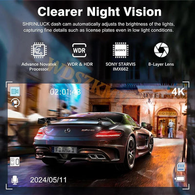 WiFi 4Channel 360 Degree Car Dashcam 2560x1440 24h Parking Monitor - stepyours.com