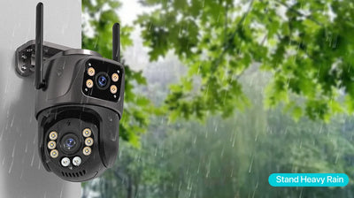 SmartVision 4K 8MP Outdoor WiFi PTZ Camera AI Auto Tracking Dual Lens by stepyours.com