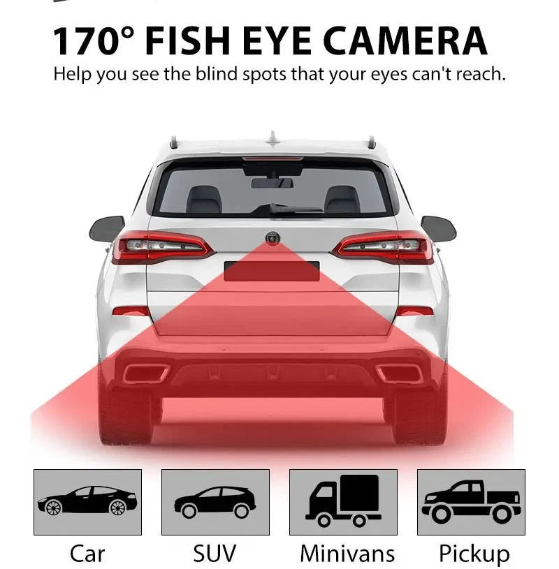 Universal AHD CVBS Fisheye Car Rearview Camera 170 Night Vision Waterproof - stepyours.com