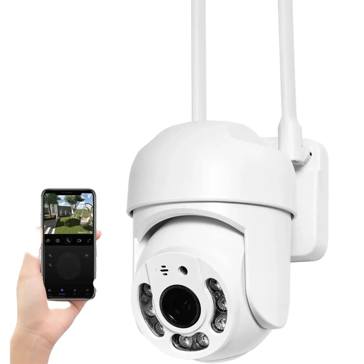 Tuya 4MP PTZ WiFi Outdoor Camera IP66 Weatherproof 5G Dual Band Security - stepyours.com