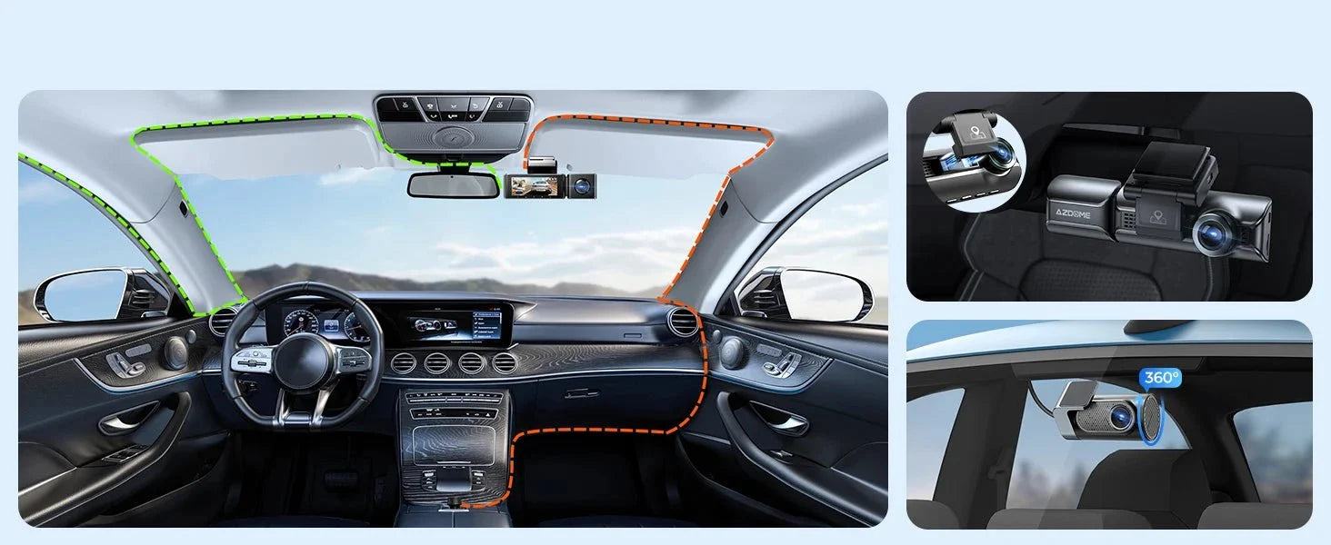 AZDOME M550 Pro 4K Dash Cam WiFi GPS Night Vision Parking Monitor Rear Camera - stepyours.com