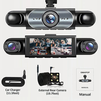 4 Channel Dash Cam 360 Degree Car Video Recorder Night Vision Parking Monitor - stepyours.com