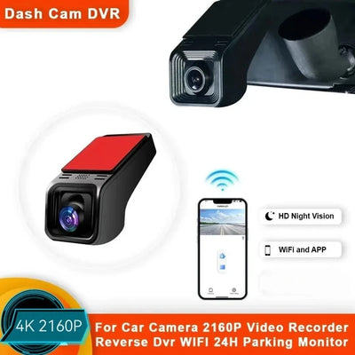 4K 2160P WiFi Car Dash Cam 24H Parking Monitor App Control For All Cars - stepyours.com