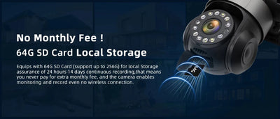10K 20MP Outdoor WiFi Security Camera 360 Degree PTZ With 4 Lenses And 16X Zoom - stepyours.com