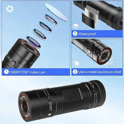Mini Sport DV Action Camera Helmet Waterproof 1080P Camcorder For Bike - stepyours.com