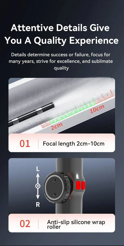 Two - Way 360 Rotating Borescope - 1080P Camera With Light 6mm Probe Hooks - stepyours.com
