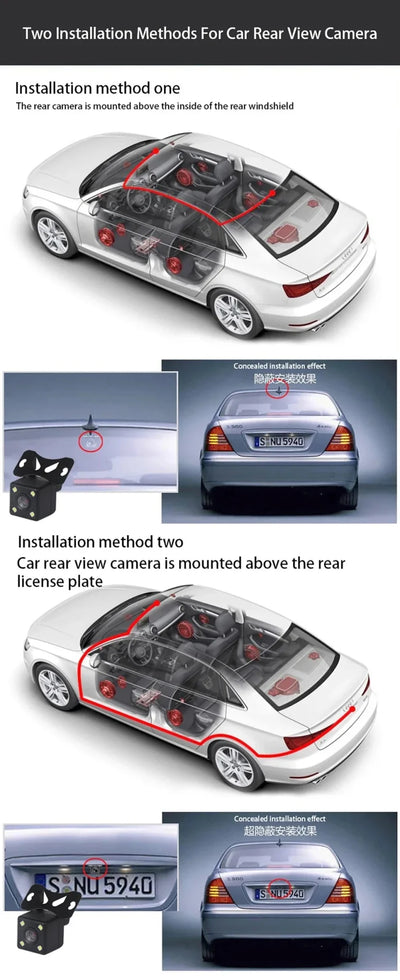 3 Channel 1080P Dash Cam For Cars With WiFi DVR Night Vision Rear View Camera - stepyours.com