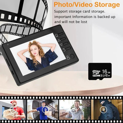 Smart Peephole Doorbell 3 Inch 1080P 140 Degree Camera - stepyours.com