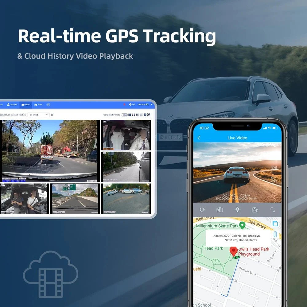 Jimi JC181 Mini 4G Dash Cam Dual Lens Live Stream GPS Tracking WiFi Hotspot - stepyours.com