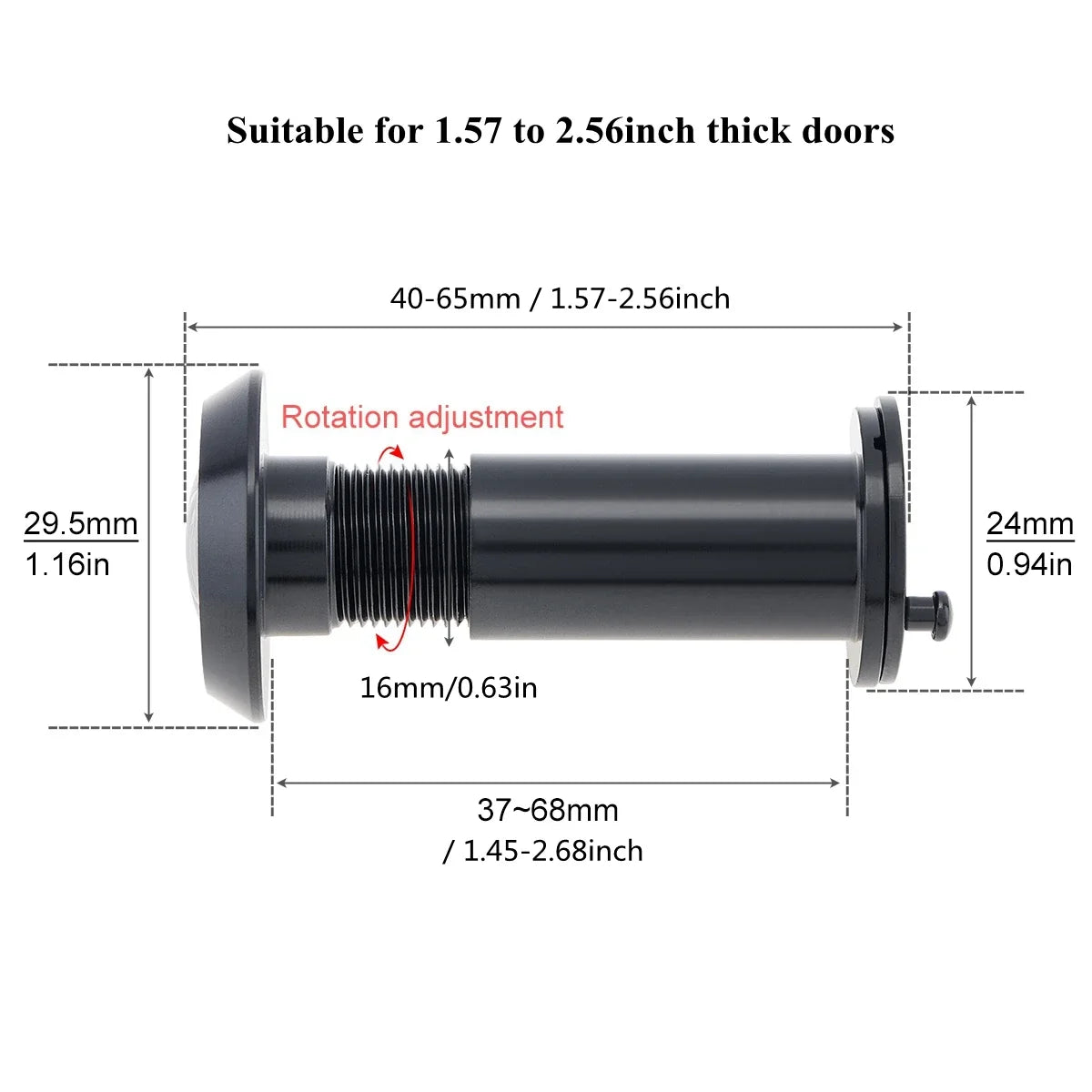 Door Viewer Peephole Set 200 Degree With 16mm Drill Bit - stepyours.com