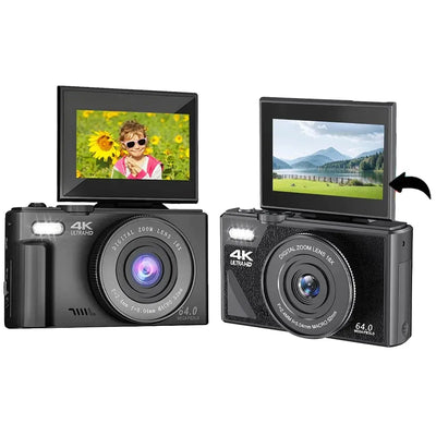 Ourlife AC600 4K Camera 64MP Autofocus 18x Zoom Flip Screen YouTube - stepyours.com