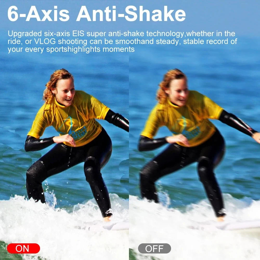 Ourlife MTR40 5K Action Camera 2 Inch IPS Touch Screen 5X Zoom 30M Waterproof - stepyours.com