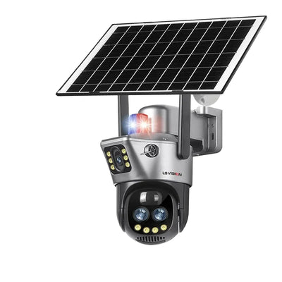 LS Vision Dual Screen Solar Camera 4G WiFi Outdoor Security 10X Zoom IP66 - stepyours.com