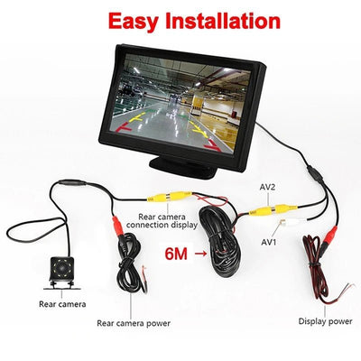 4.3 Inch Rear View Camera Monitor For Car Parking System - stepyours.com