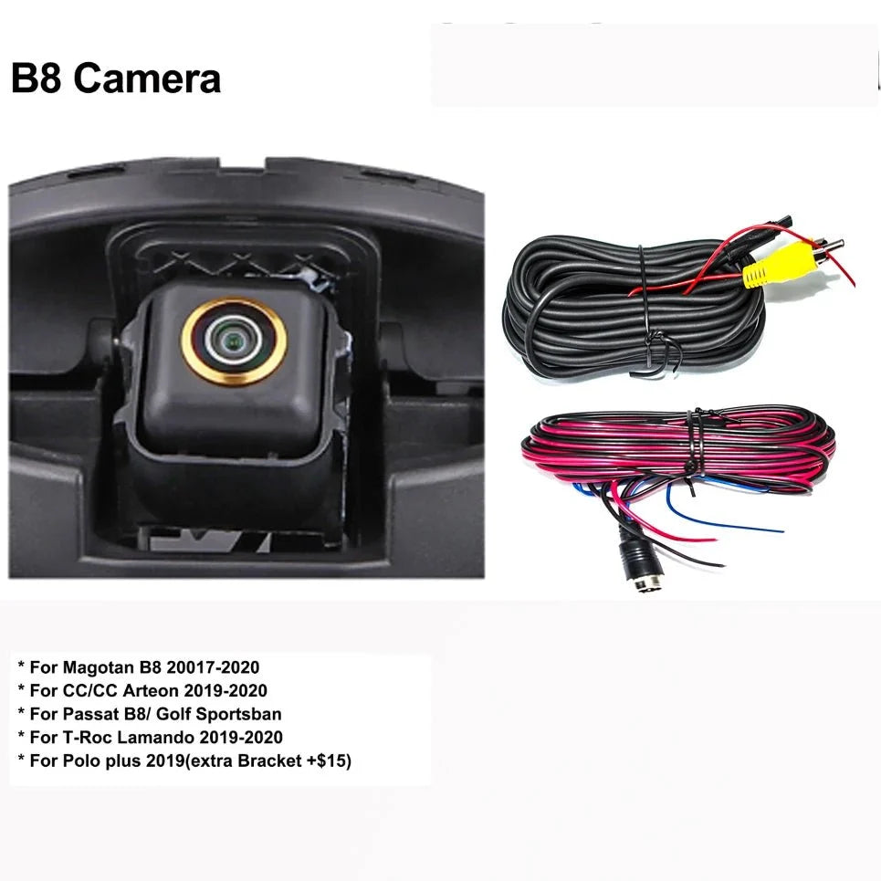 Gold Fisheye 170 Degree AHD 1080P Flip Emblem Backup Camera For VW Passat Golf - stepyours.com