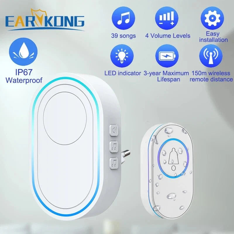 Intelligent Wireless Doorbell Waterproof 100m Range Camera - stepyours.com