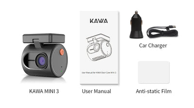 Kawa 2K Dash Cam Mini 3 for Cars Night Vision WiFi App - stepyours.com