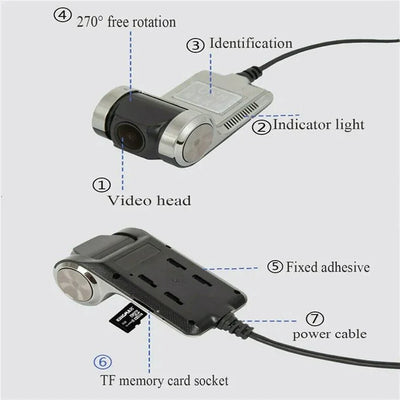 Car DVR Dash Cam With WiFi And ADAS 1080P Night Vision USB - stepyours.com