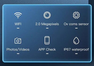 INSKAM WiFi Endoscope Camera Dual Lens Borescope Waterproof For Car Plumbing - stepyours.com