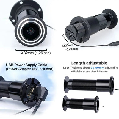 Topvico 5G Tuya Peephole WiFi Camera Motion Detection 1080P - stepyours.com