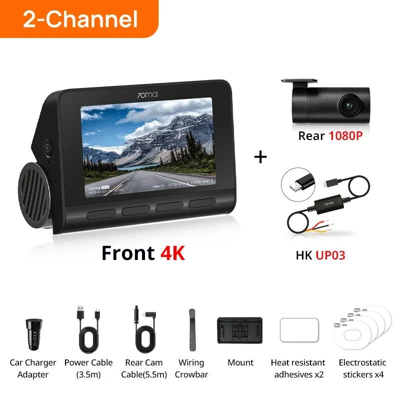 70mai A810 4K Dash Cam HDR GPS ADAS With 4G Parking DVR - stepyours.com