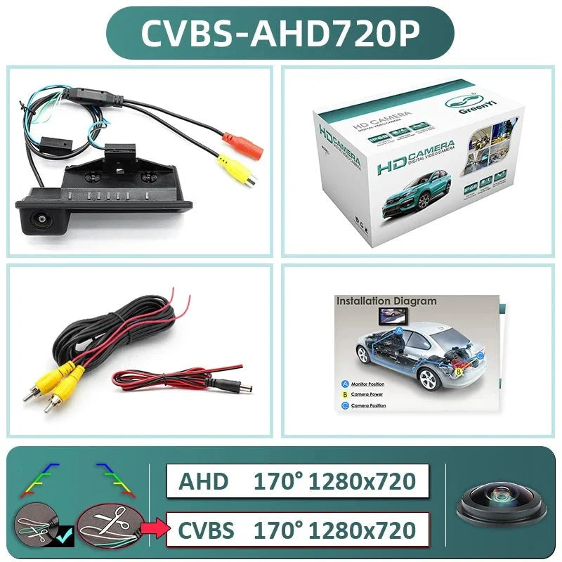 GreenYi AHD 1080P Rear View Car Camera Night Vision For BMW E60 E39 E90 - stepyours.com