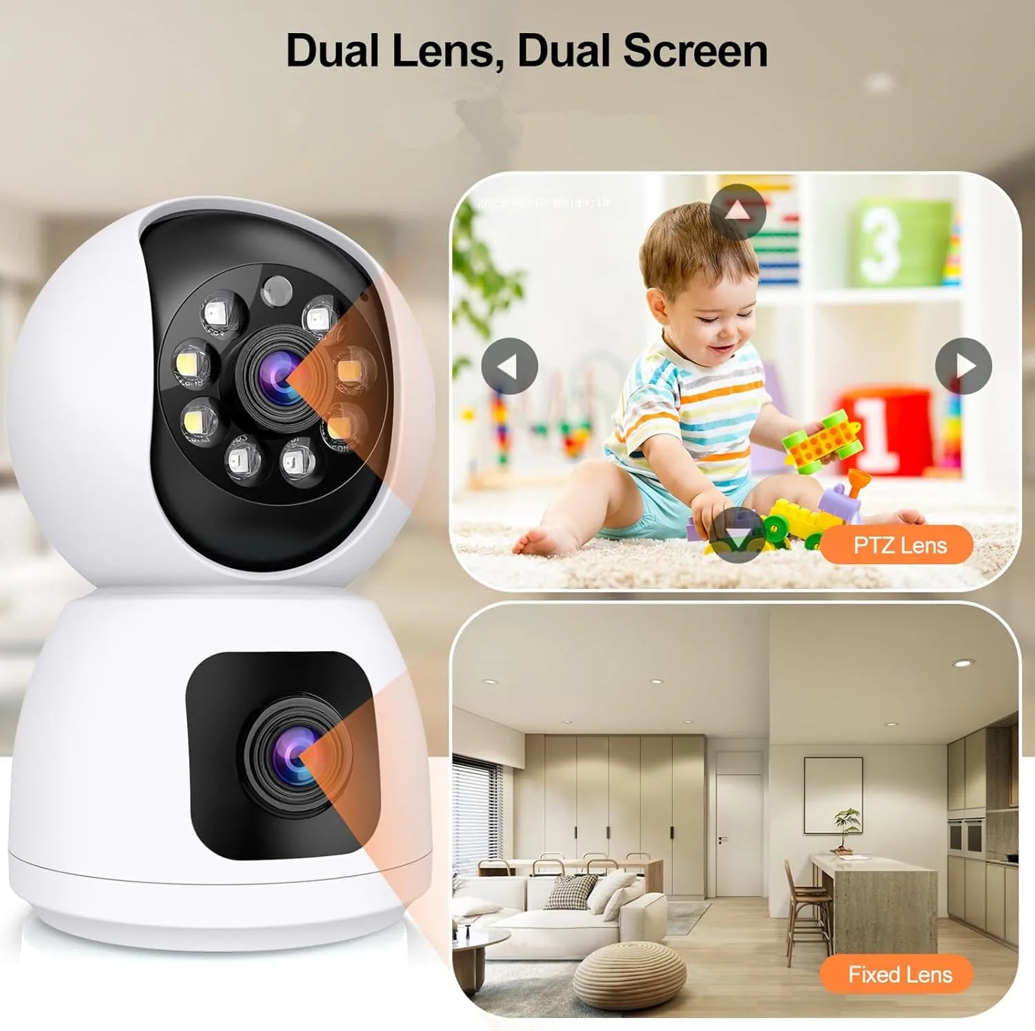 8MP Dual Lens 5G WiFi Camera Tuya Smart PTZ Indoor Outdoor Security AutoTracking - stepyours.com