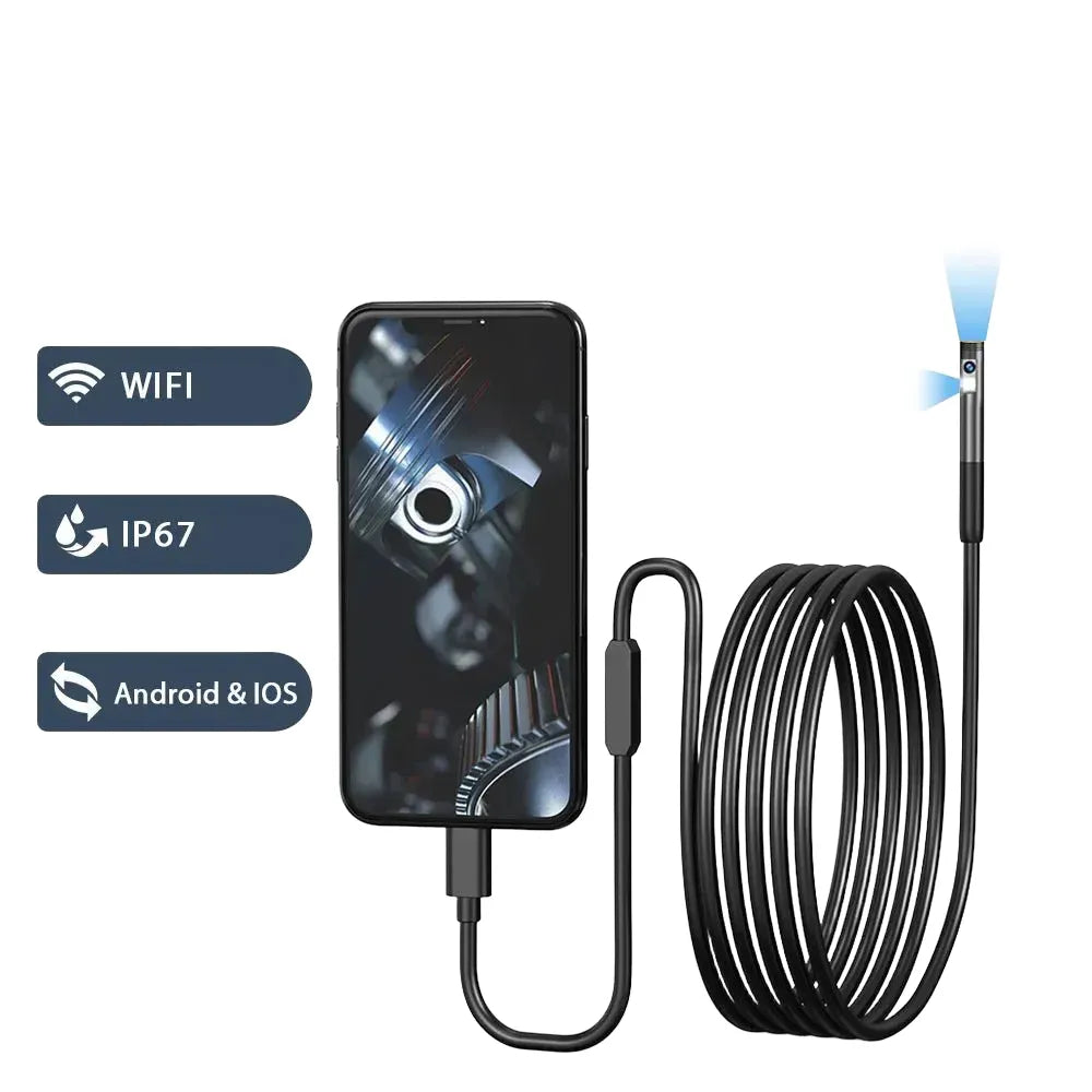 KERUI 2MP Industrial Endoscope Camera - Dual Lens, IP67 Waterproof, Type - C Ready - stepyours.com
