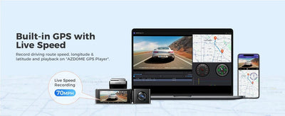 AZDOME M550 Pro 4K Dash Cam WiFi GPS Night Vision Parking Monitor Rear Camera - stepyours.com