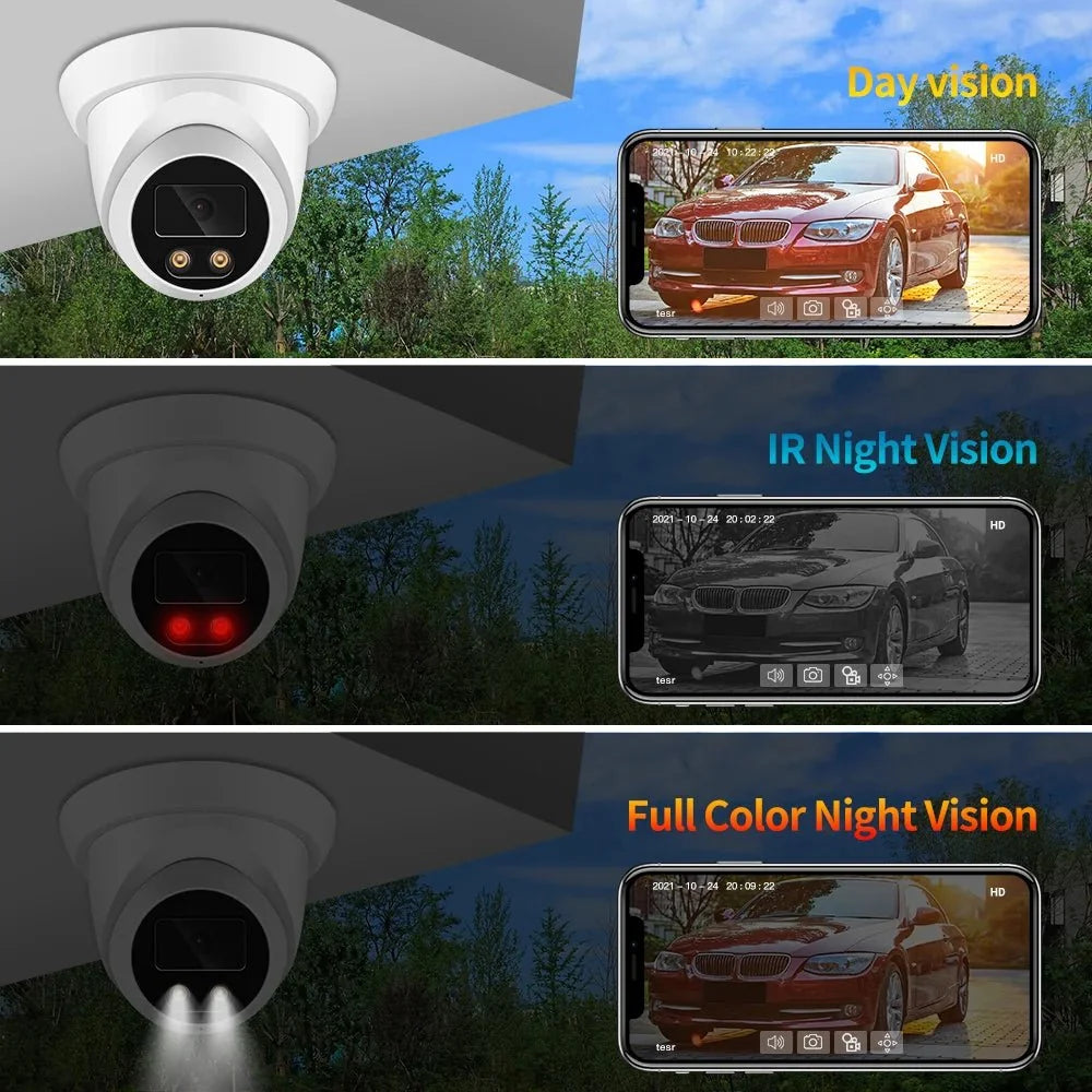 4K 8MP Outdoor IP Camera PoE H265 Onvif AI Color Night Vision 2.8mm - stepyours.com