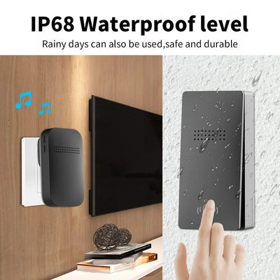 Smart Wireless Waterproof Doorbell 38 Ringtones Plug Button - stepyours.com