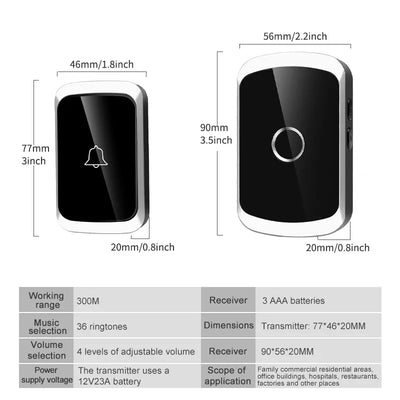 Smart Wireless Doorbell Kit Never Miss A Visitor 984ft Range - stepyours.com
