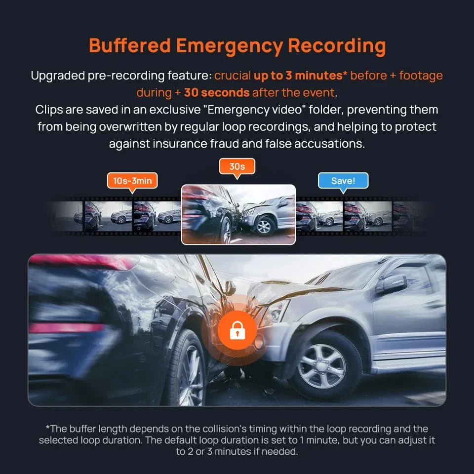70mai 4K Dash Cam A800SE GPS ADAS Voice Control Ultra HD WiFi 6 - stepyours.com