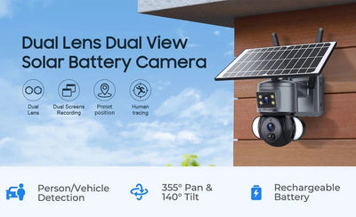 SHIWOJIA 4K 8MP Solar Camera With 4G SIM WiFi Color Night Vision PTZ Dual Lens - stepyours.com