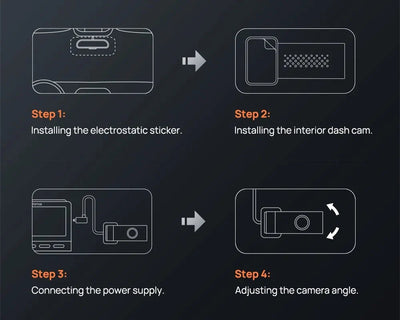 70mai Dash Cam Pro Plus A500S 1944P ADAS GPS 140FOV Front and Rear Cam - stepyours.com