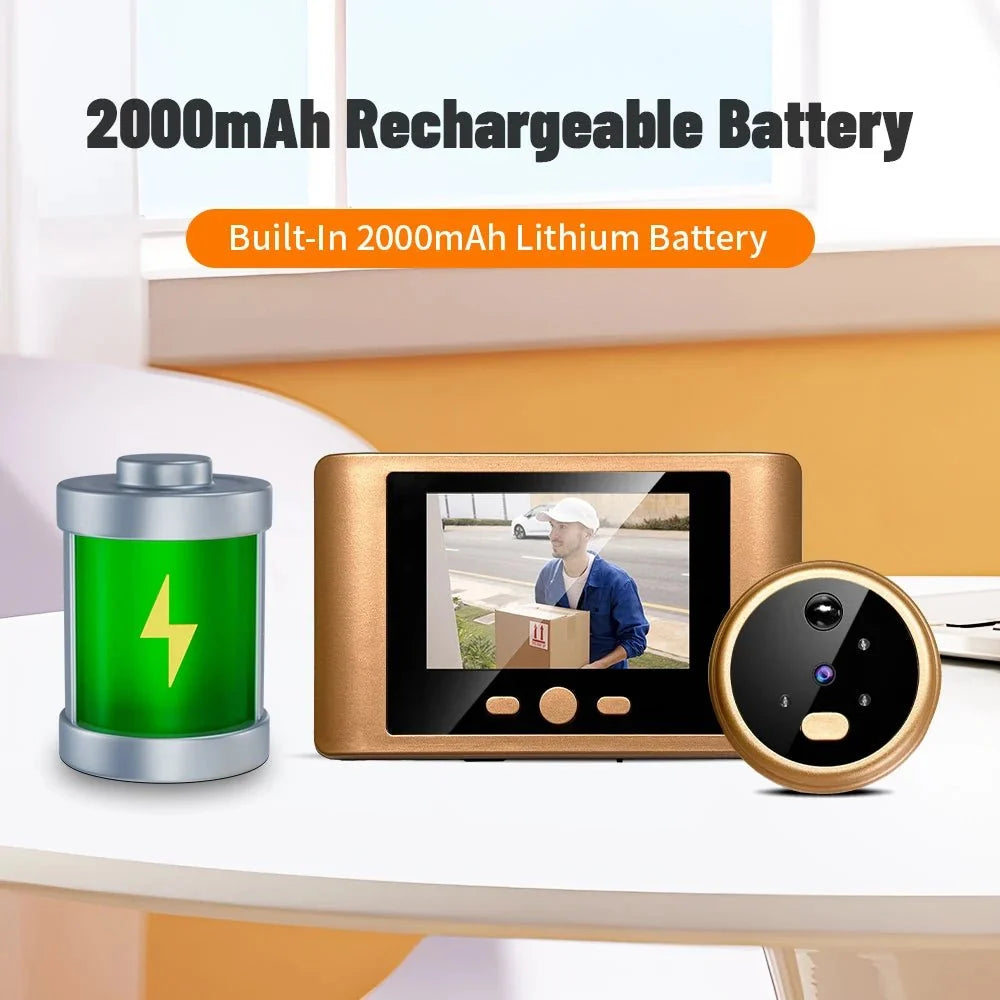 2.8 Inch LCD Peephole Door Camera With IR Night Vision - stepyours.com