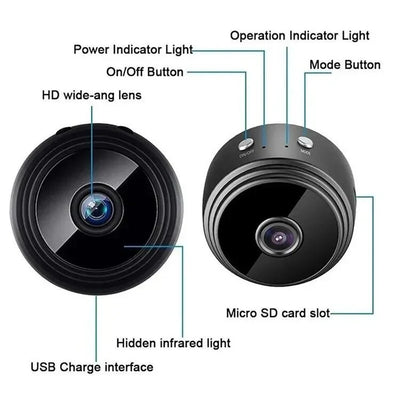 A9 Mini Camera - WiFi Wireless Security For Remote Home Monitoring Hooks - stepyours.com