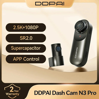 DDPAI Mola N3 Pro Dash Camera 2.5K Car DVR With WiFi And Smart Connect - stepyours.com